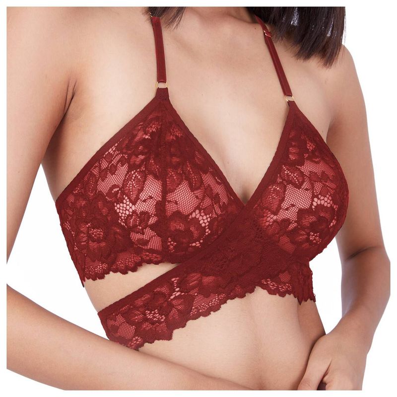 FIDEM LENCER?A - Bralette de encaje cereza vino - Greta