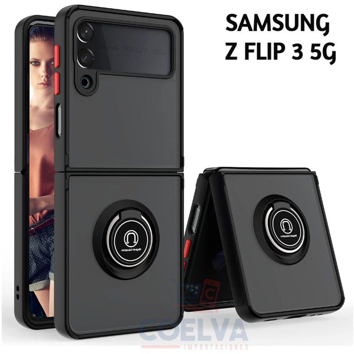 CASE - Funda case premium samsung galaxy z flip 3 anticaídas delgada parante