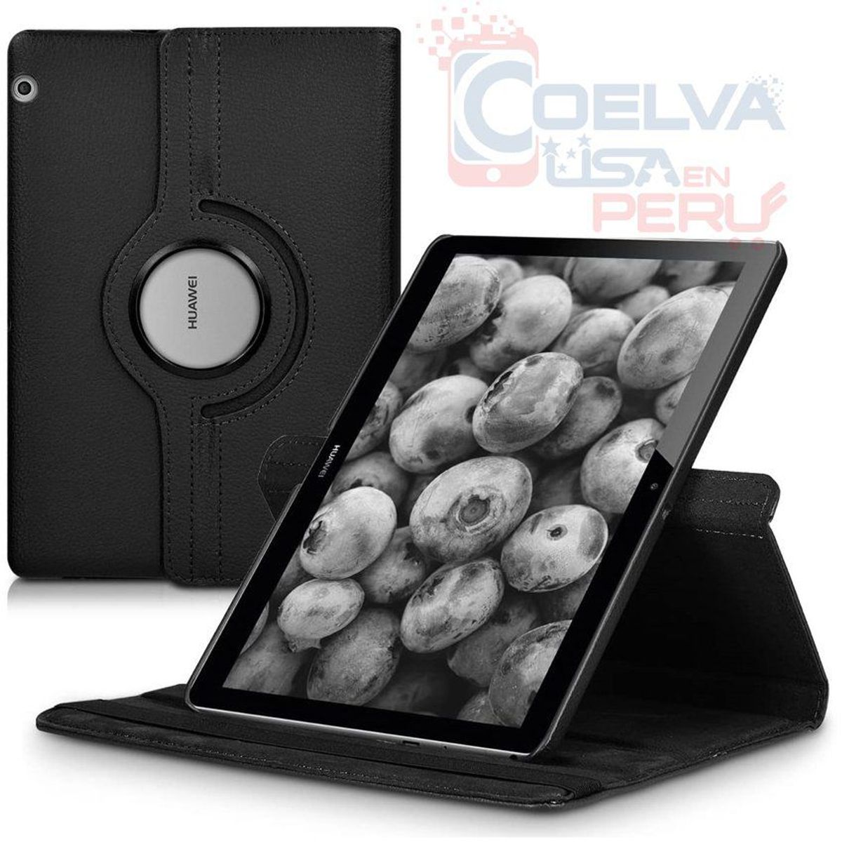 FUNDAANTIGOLPES - Funda case tablet huawei mediapad t3 10” giratoria 360° parante viaje