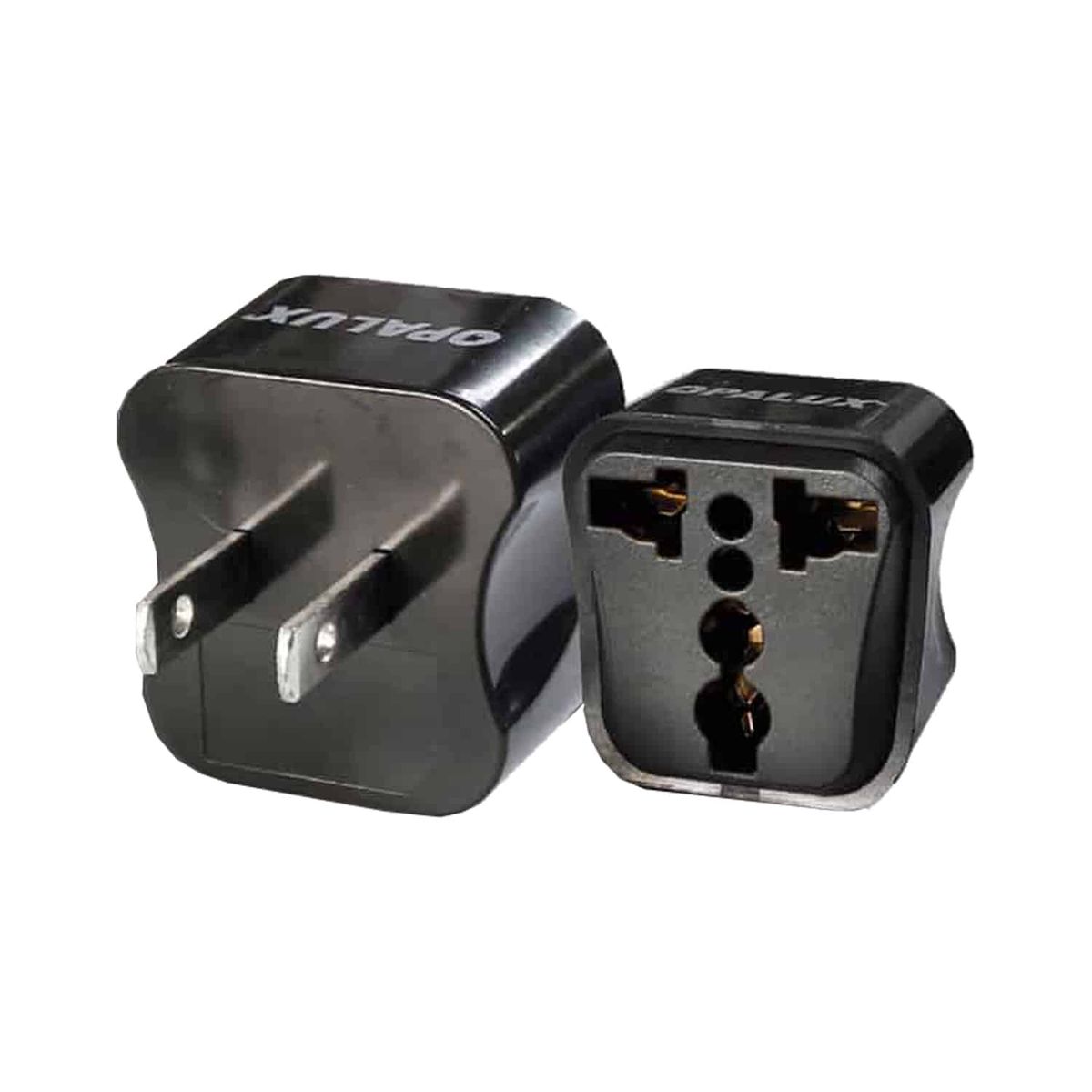 OPALUX - Adaptador enchufe con toma tierra espiga plana op-603-a3ng opalux