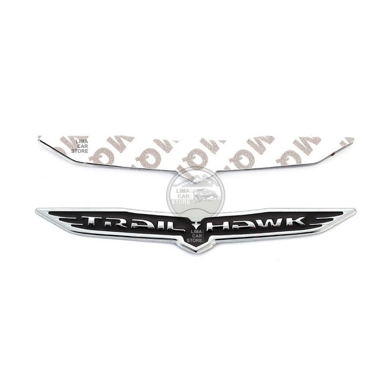 PROTRAIL - Logo Emblema Trailhawk Negro Jeep Cherokee Renegade pequeño
