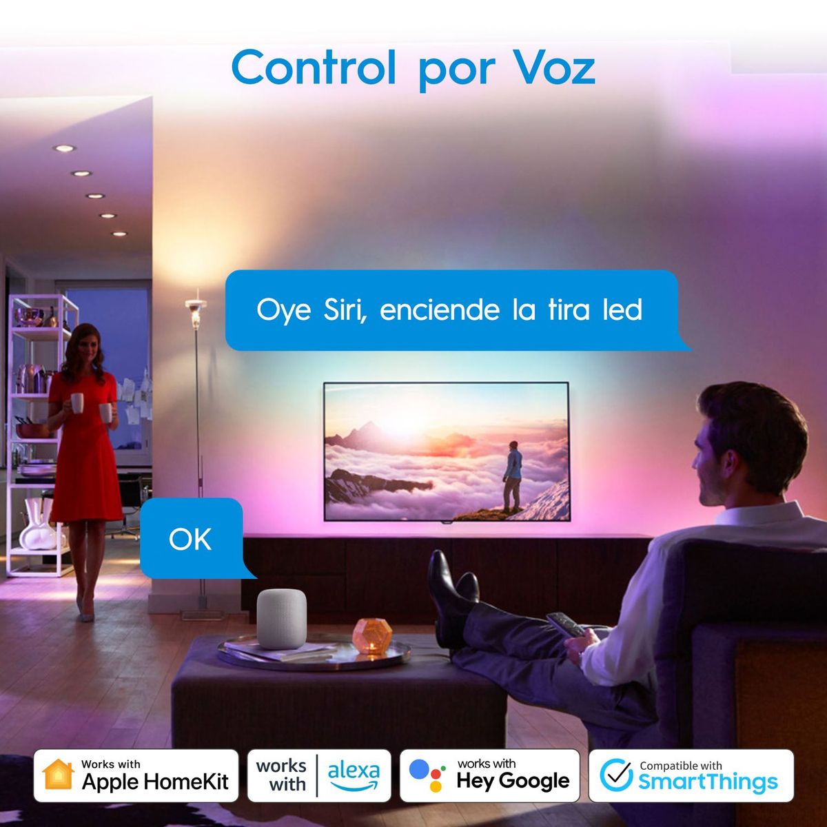 HOME ELECTRO - Tira Led Inteligente Apple HomeKit