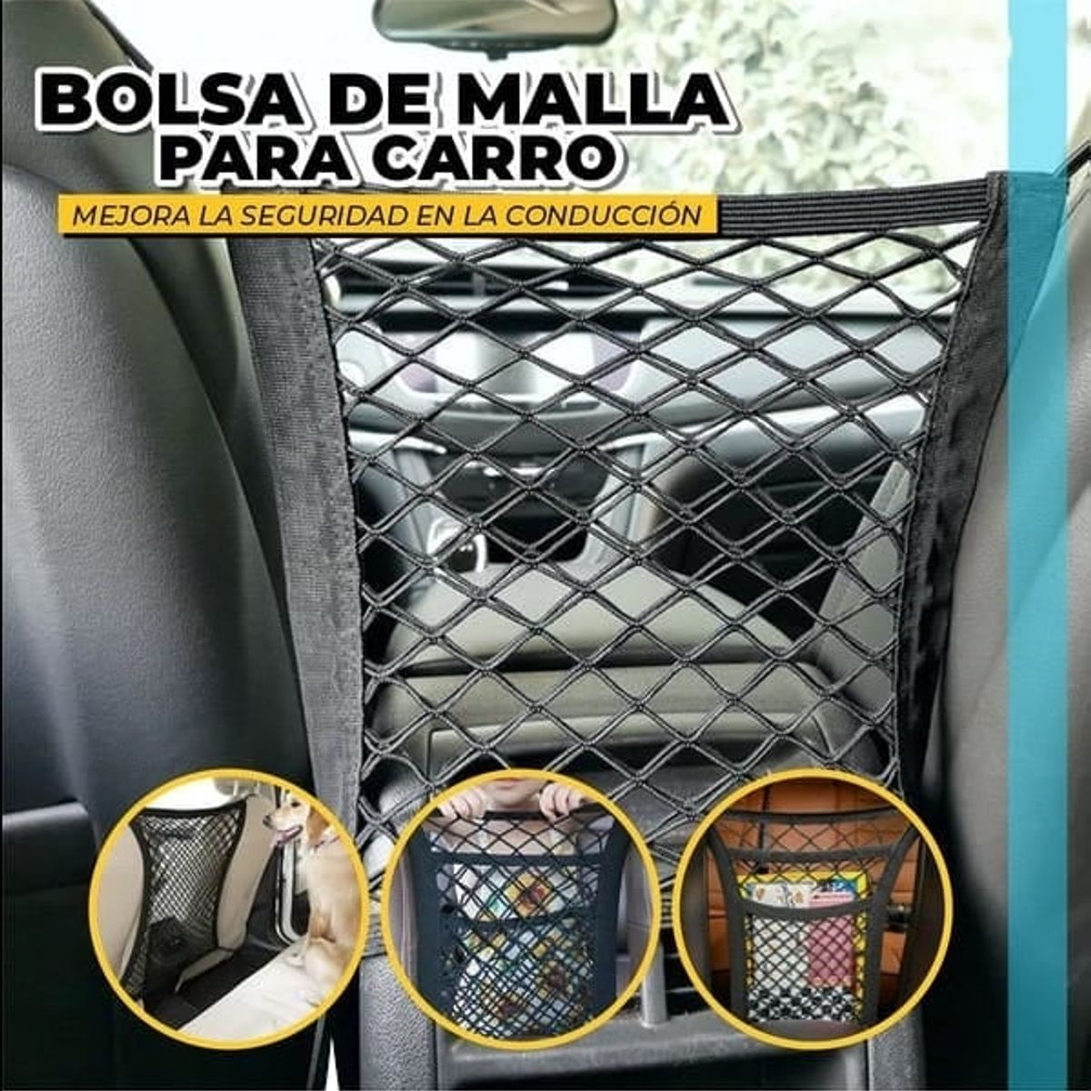 AURELA - Bolsa Organizadora de Malla para Auto