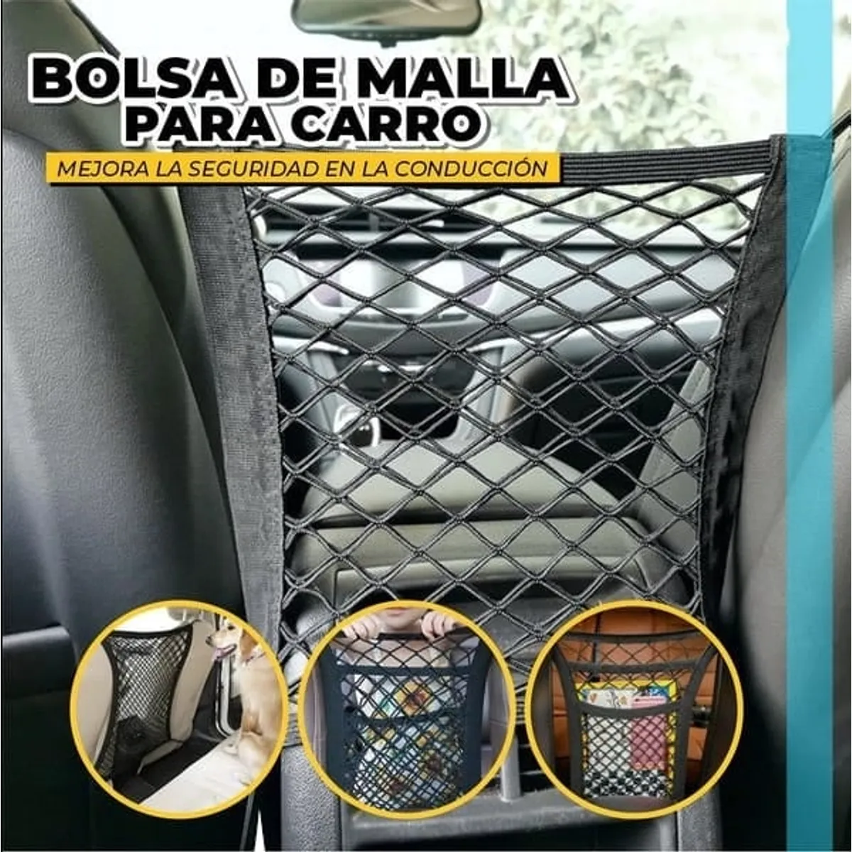 AURELA - Bolsa Organizadora de Malla para Auto