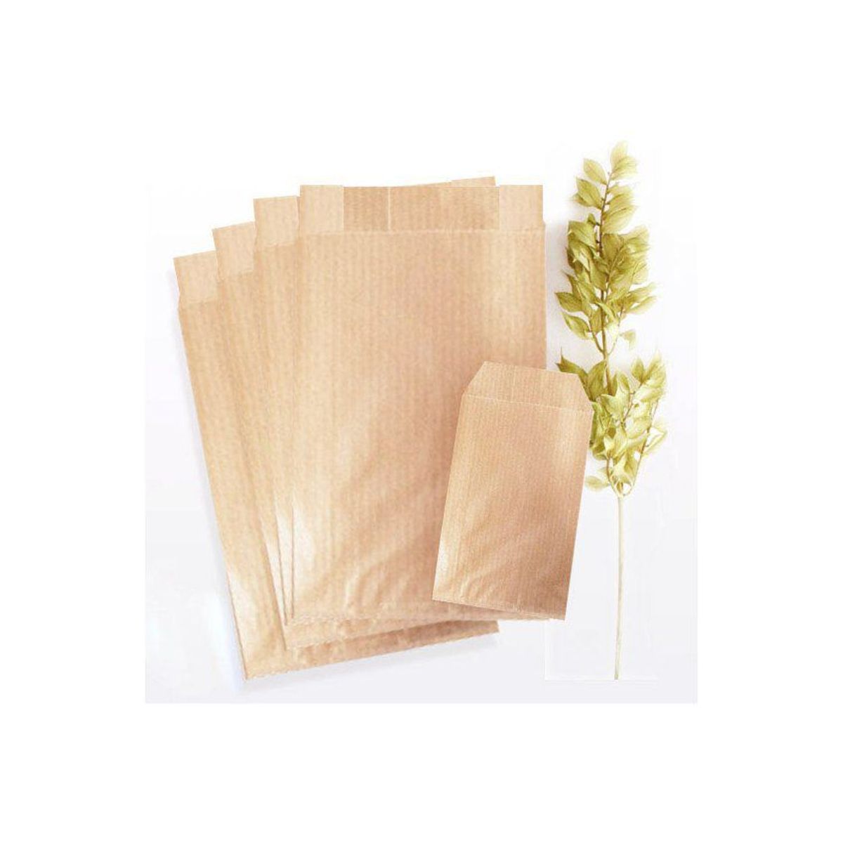 GENERICO - Bolsa de papel kraft plana 9a 50gr 29x40 cm x100un