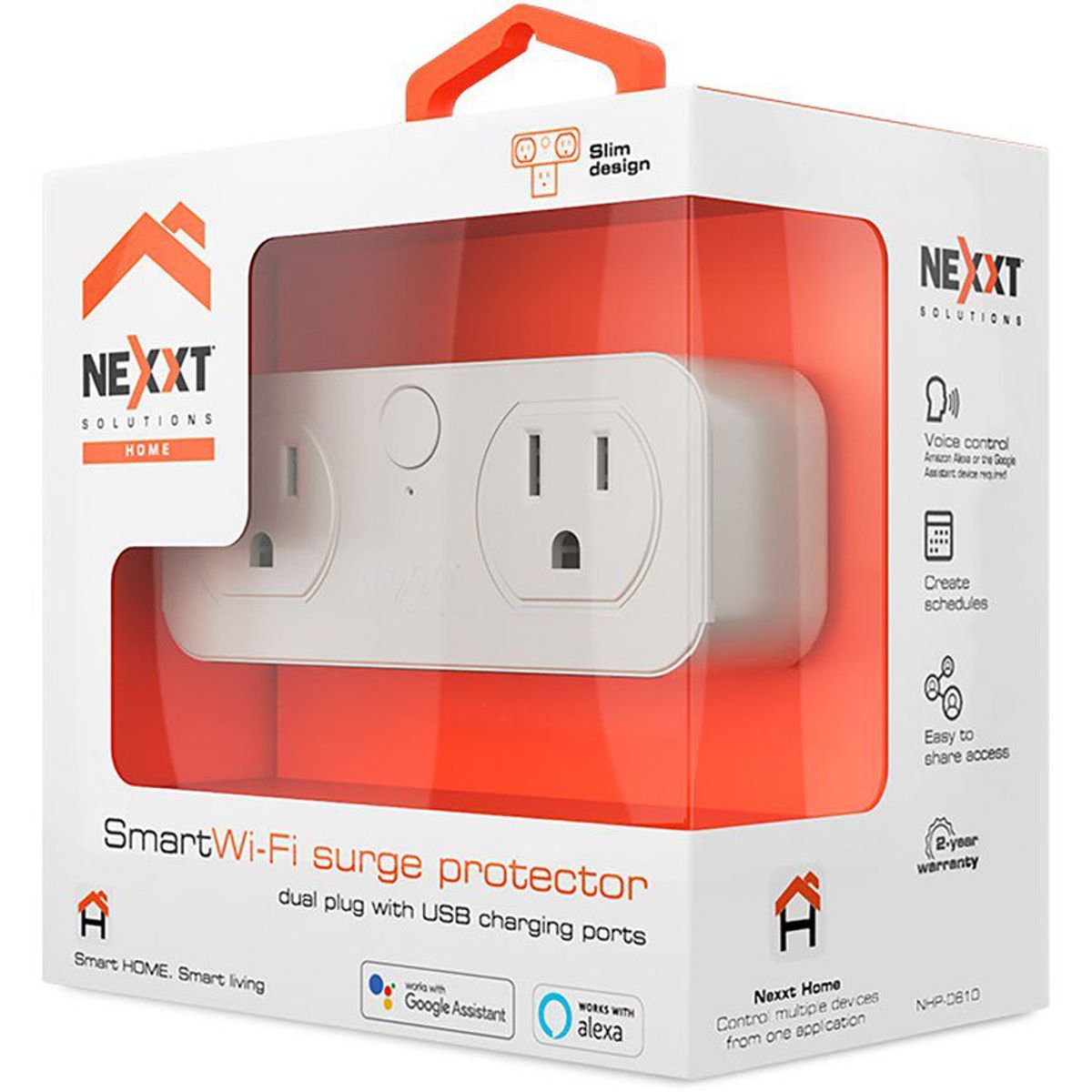 NEXXT SOLUTIONS - Enchufe inteligente wi-fi nexxt 2 conectores 2 usb nhp-d610