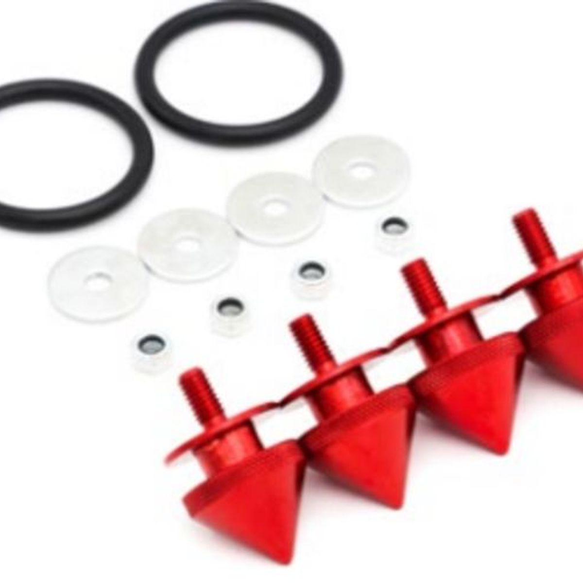 GENERICO - SUJETADOR DE PARACHOQUES PARA AUTO ROJO