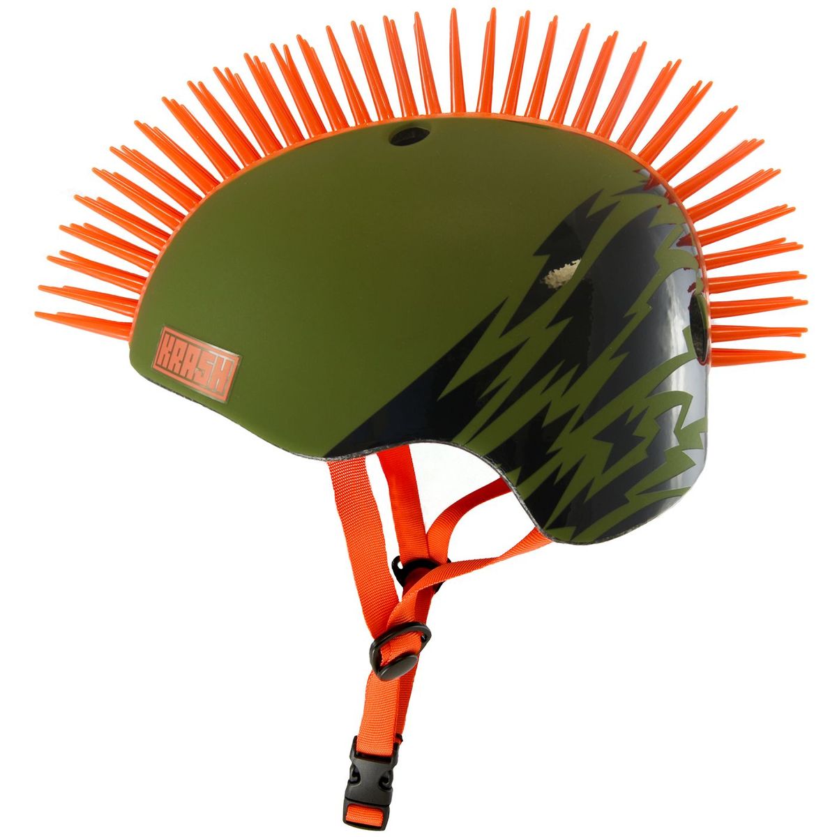 RASKULLZ - Casco de bicicleta - Green Slash - Certificado Talla M