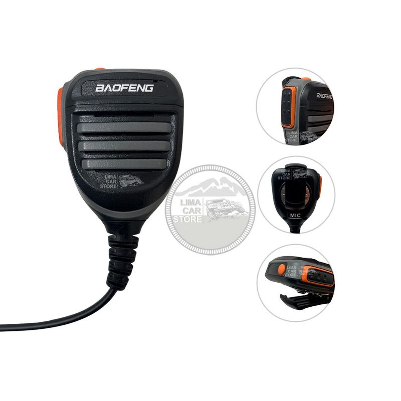 BAOFENG - Micrófono Pera IP54 Waterproof Radio Baofeng Uv5r Kenwood