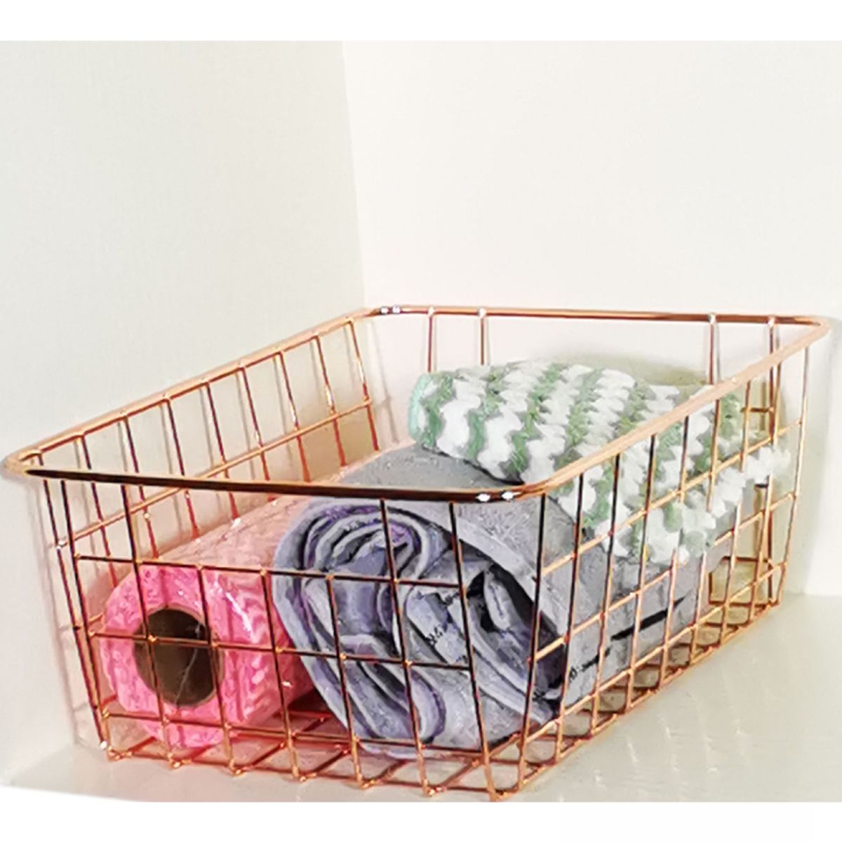 AURELA - Canasta Metálica para Accesorios