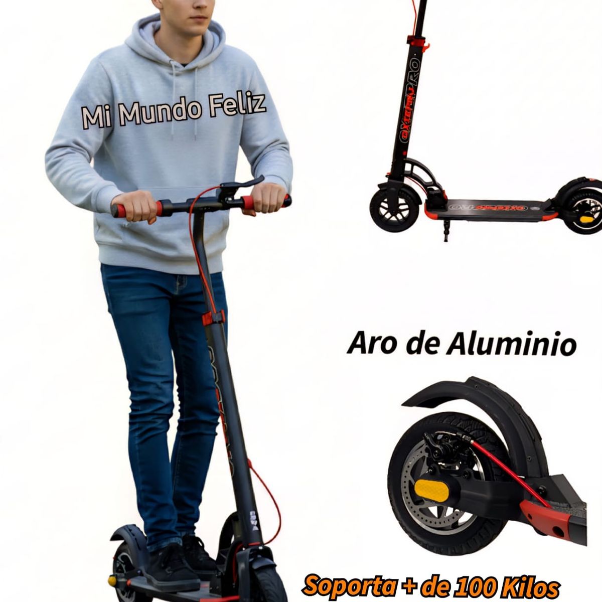 GENERICO - Scooter Manual Plegable Jovenes y Adultos Amortiguador 2026