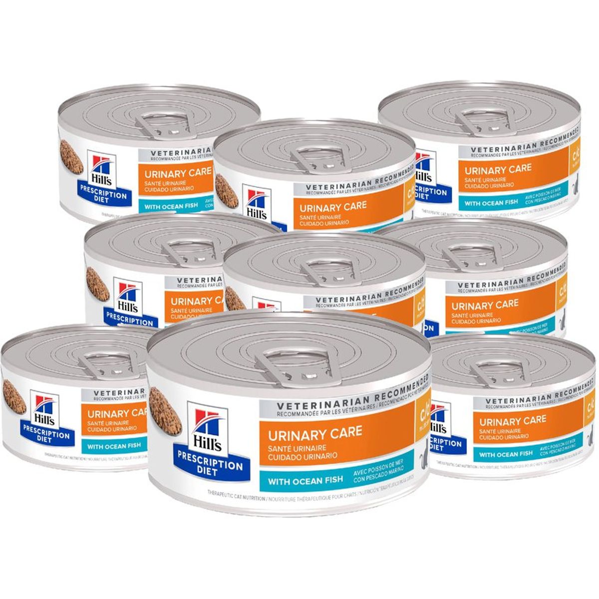 HILLS - Hills c/d cd multicare feline gato ocean fish - x 12 latas