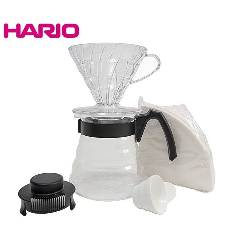 HARIO - Kit Negro V60 Hario Dripper 1-4 Tazas