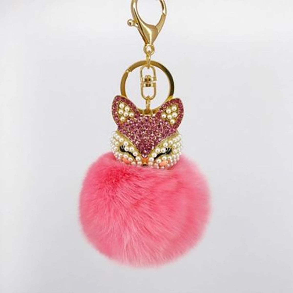 GENERICO - Llaveros Pompones Fox de lujo,  Accesorios de Carteras Mochilas Bolsos_.