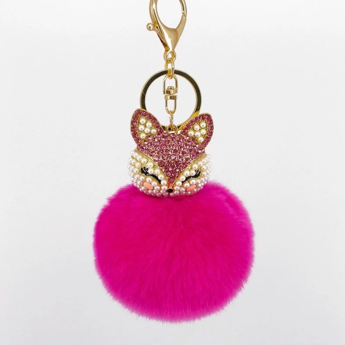 GENERICO - Llaveros Pompones Fox de lujo,  Accesorios de Carteras Mochilas Bolsos_.