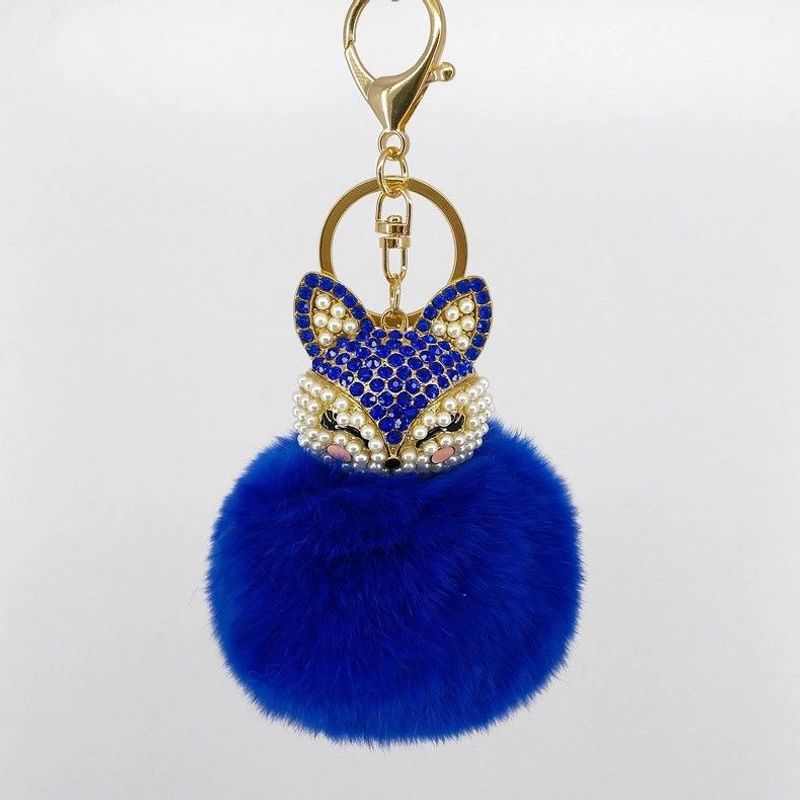 GENERICO - Llaveros Pompones Fox de lujo,  Accesorios de Carteras Mochilas Bolsos_.