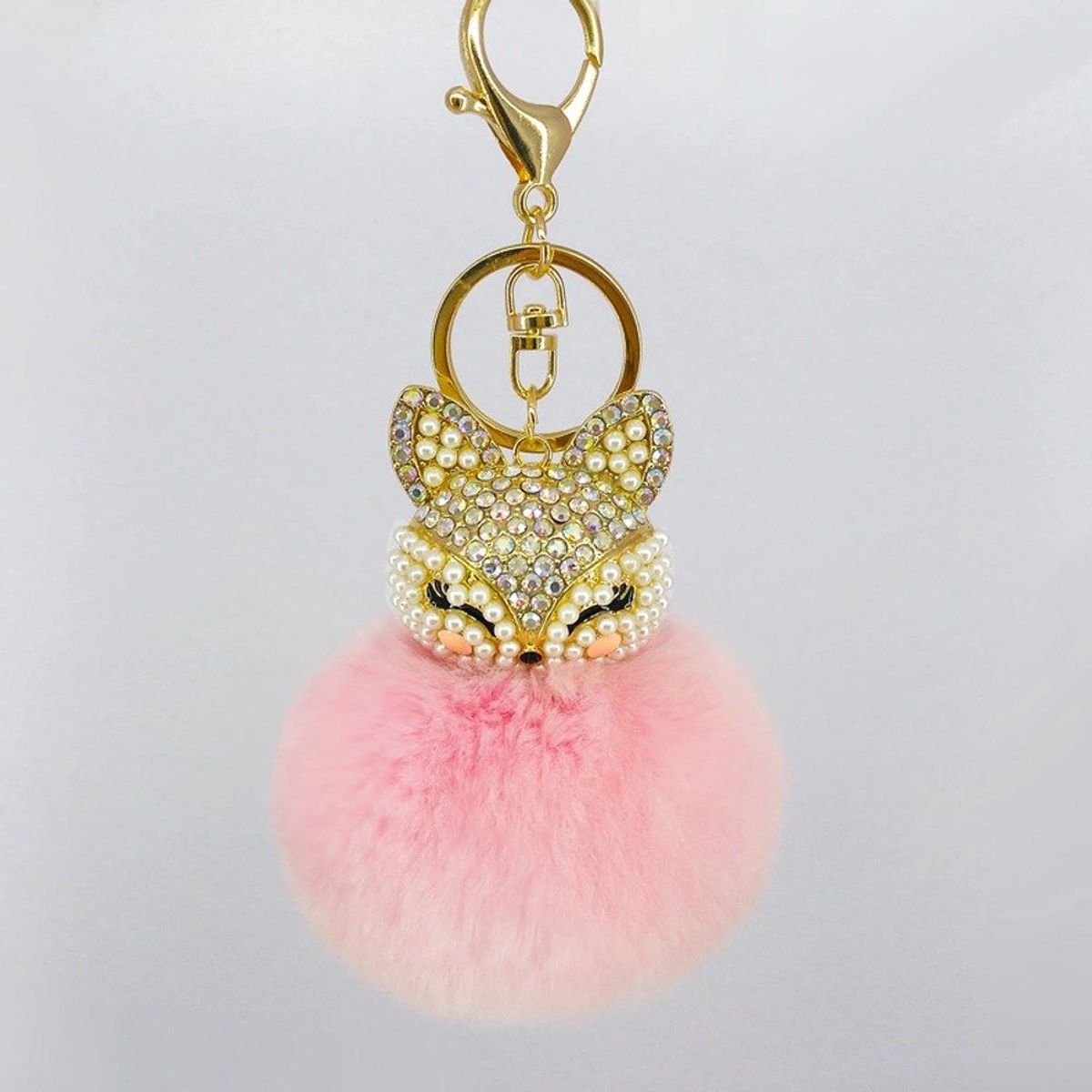 GENERICO - Llaveros Pompones Fox de lujo,  Accesorios de Carteras Mochilas Bolsos_.