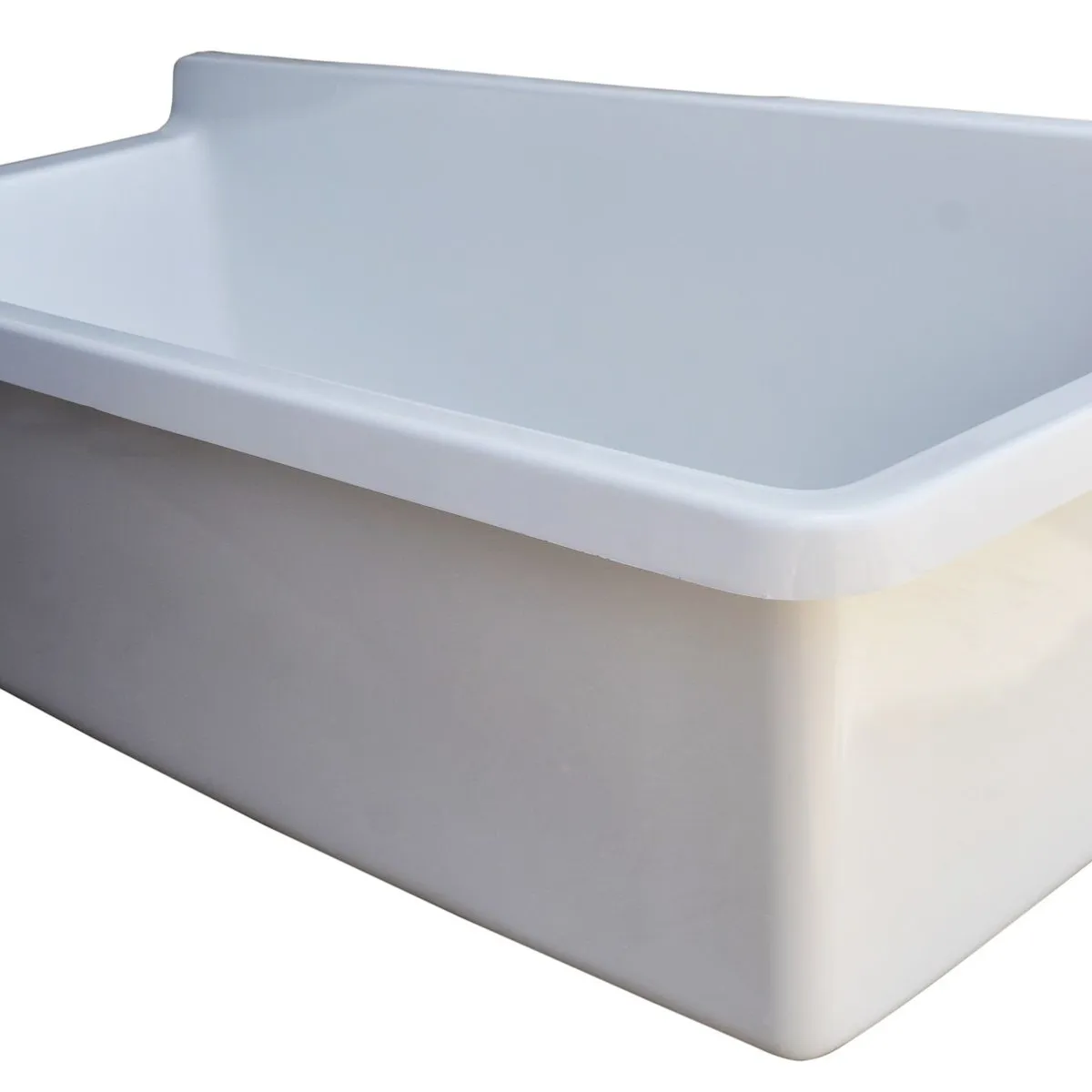 GENERICO - Lavadero Fibra de Vidrio Posón Grande 100x46x31cm Blanco