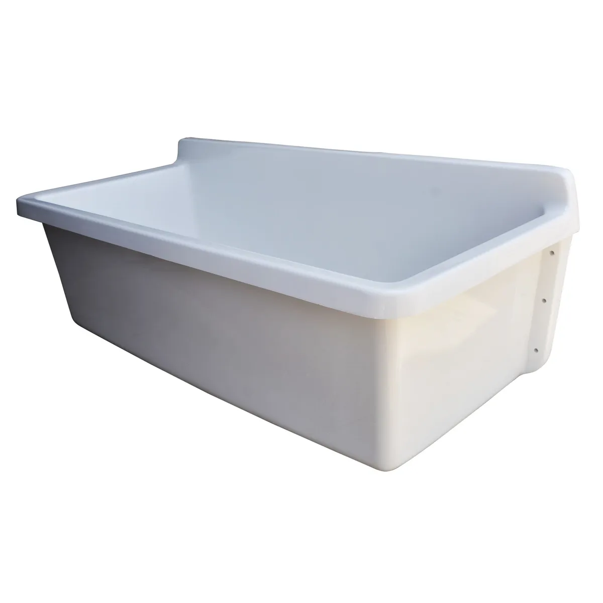 GENERICO - Lavadero Fibra de Vidrio Posón Grande 100x46x31cm Blanco