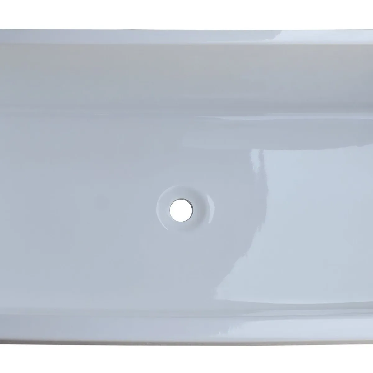 GENERICO - Lavadero Fibra de Vidrio Posón Grande 100x46x31cm Blanco