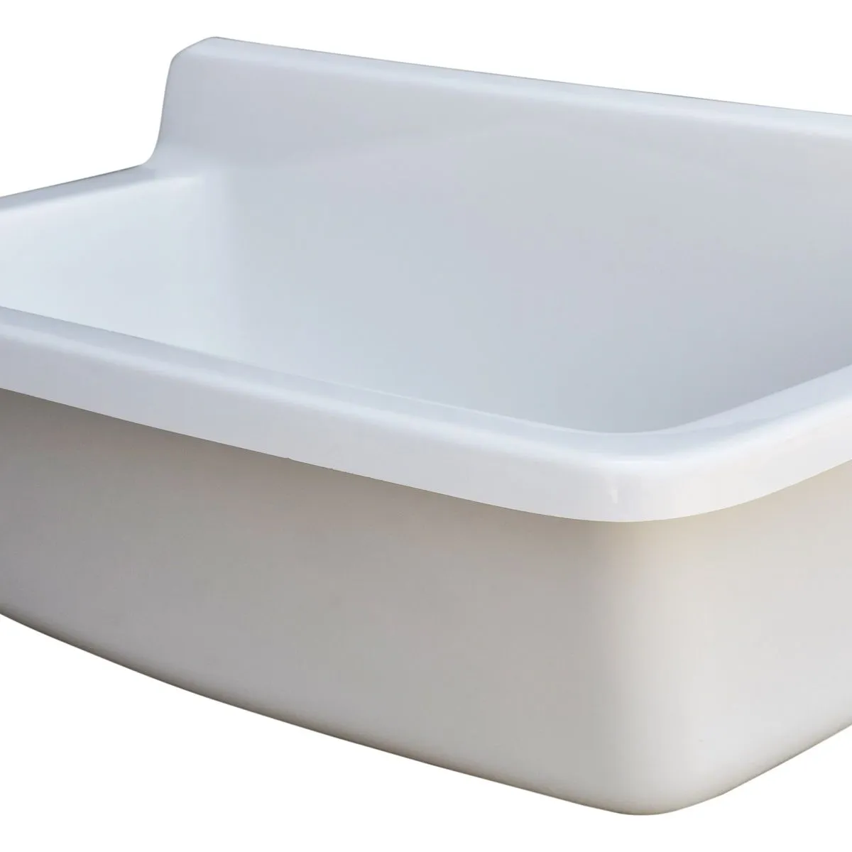 GENERICO - Lavadero Fibra de Vidrio Posón Diego 60x35x20cm Blanco