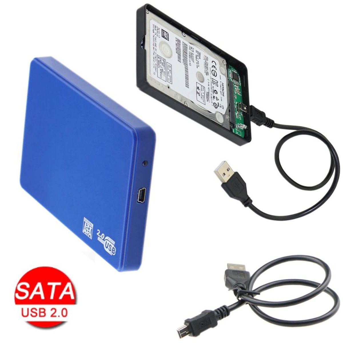 GENERICO - Case Disco Duro Externo Sata 2.5" Usb 2.0 presion