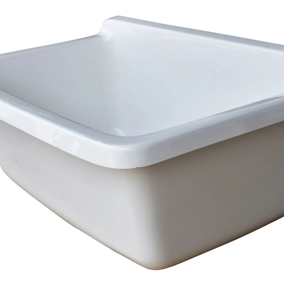 GENERICO - Lavadero Fibra de Vidrio Posón Mediano 72x45x27cm Blanco