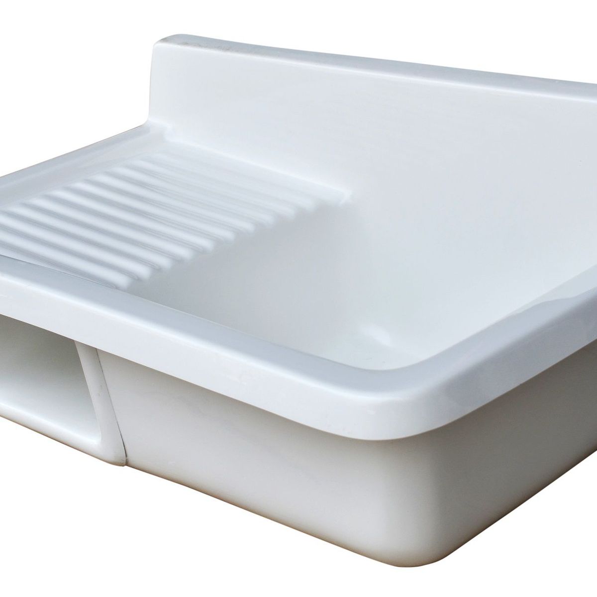 GENERICO - Lavadero Fibra de Vidrio Multiuso Chico 70x40x21cm Blanco