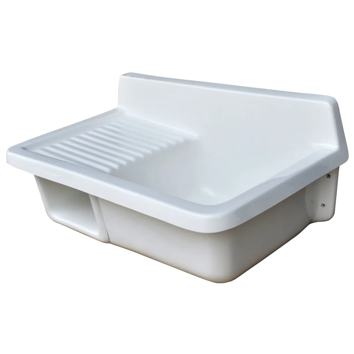 GENERICO - Lavadero Fibra de Vidrio Multiuso Chico 70x40x21cm Blanco