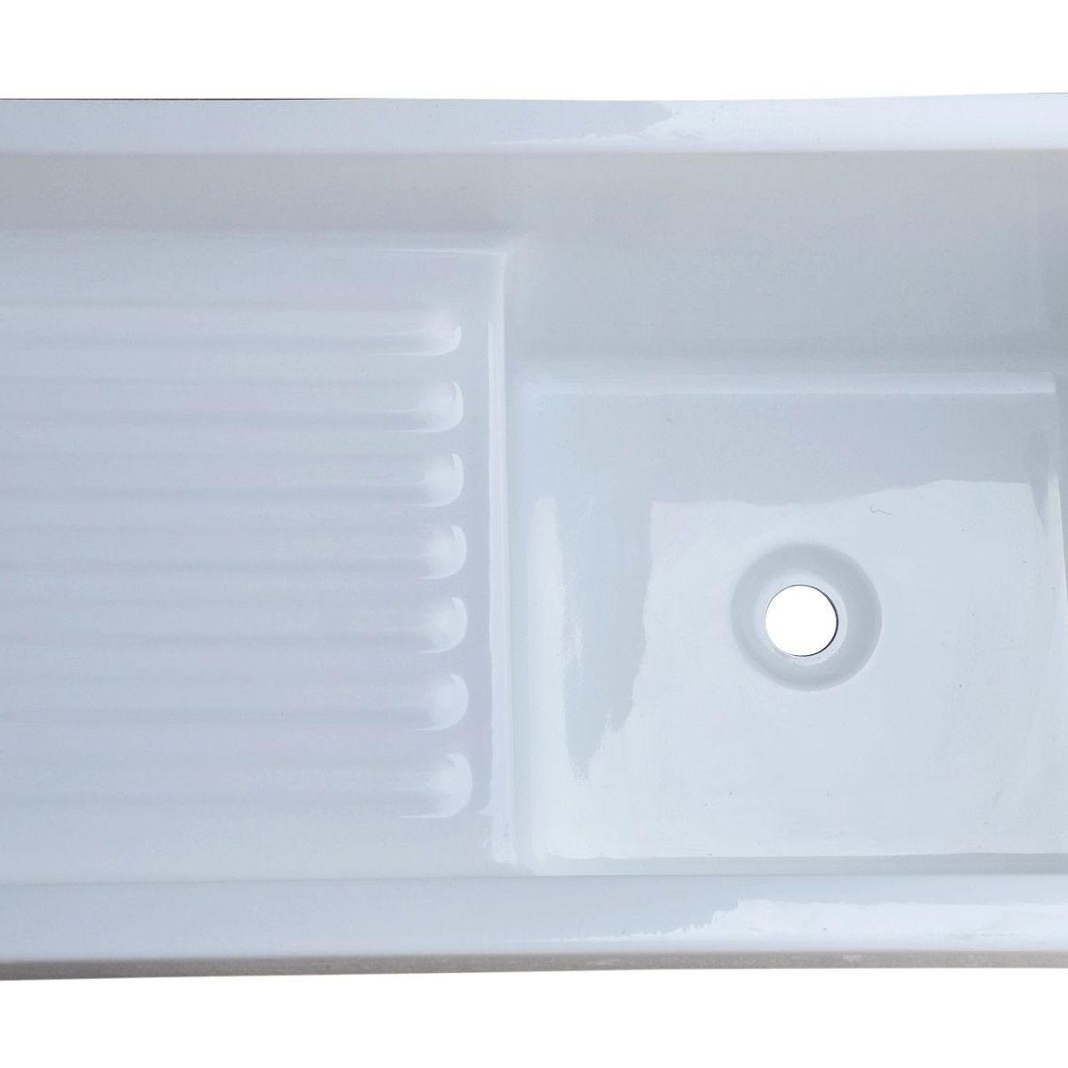 GENERICO - Lavadero Fibra de Vidrio Multiuso Luana 80x40x29cm Blanco