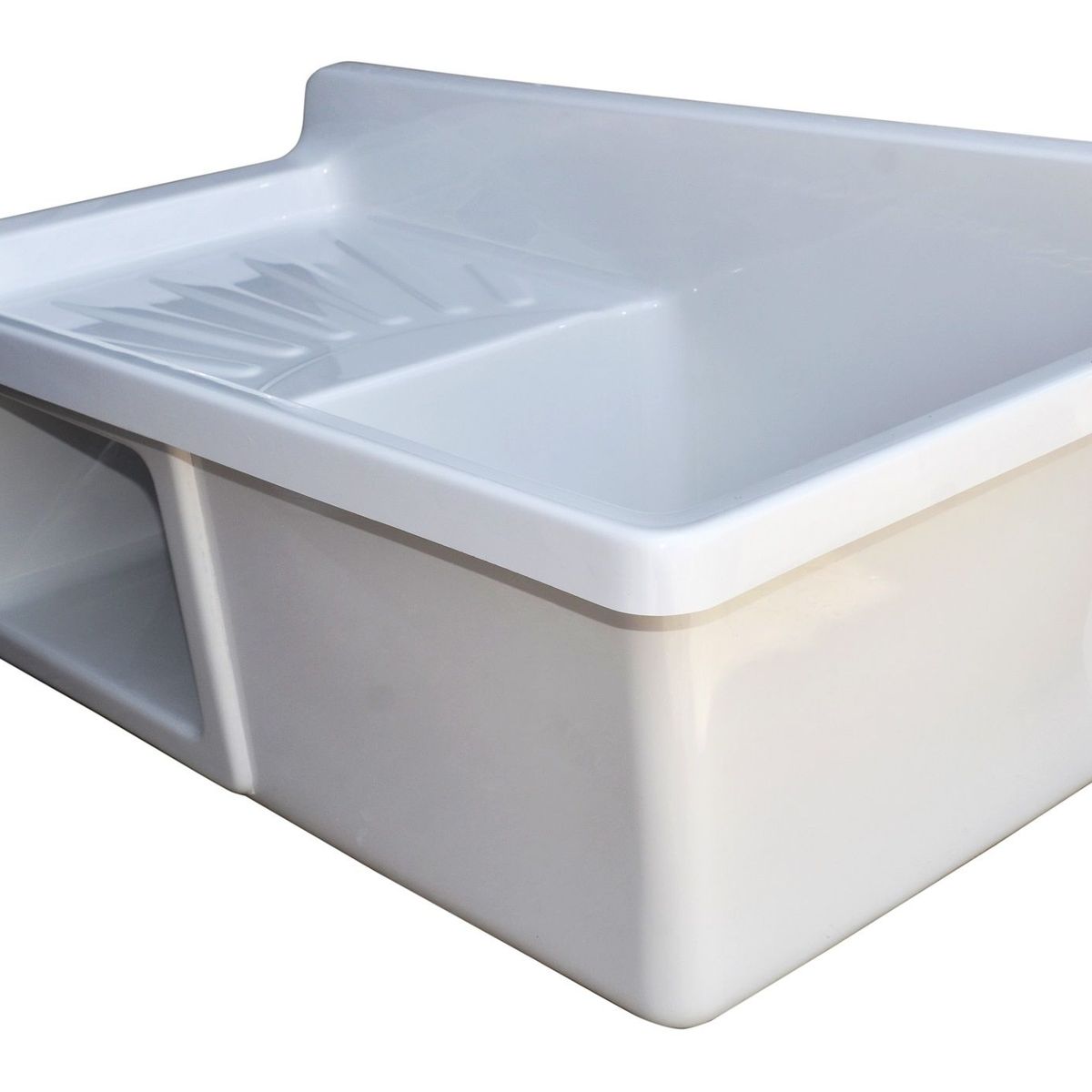 GENERICO - Lavadero Fibra de Vidrio Multiuso Inti 81x46x30cm Blanco