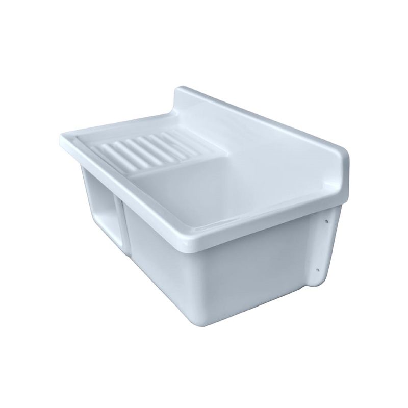 GENERICO - Lavadero Fibra de Vidrio Multiuso Luanita 72x41x29cm Blanco