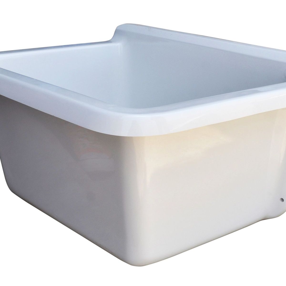 GENERICO - Lavadero Fibra de Vidrio Posón Chico 54x45x27cm Blanco