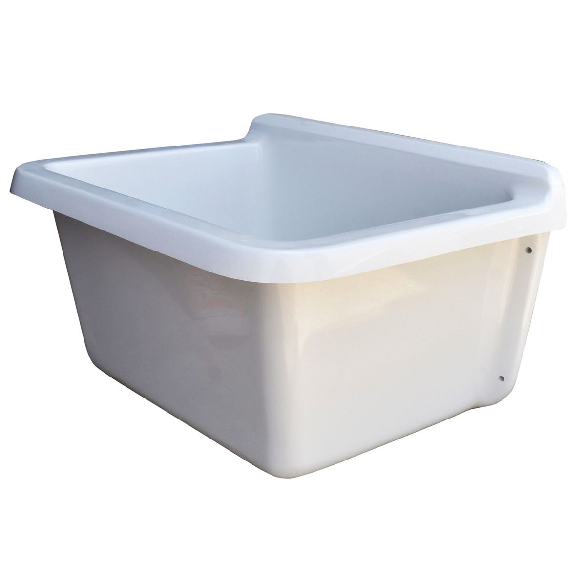 GENERICO - Lavadero Fibra de Vidrio Posón Chico 54x45x27cm Blanco