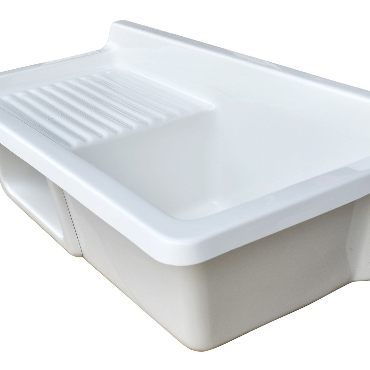 GENERICO - Lavadero Fibra de Vidrio Multiuso Grande 92x46x27cm Blanco