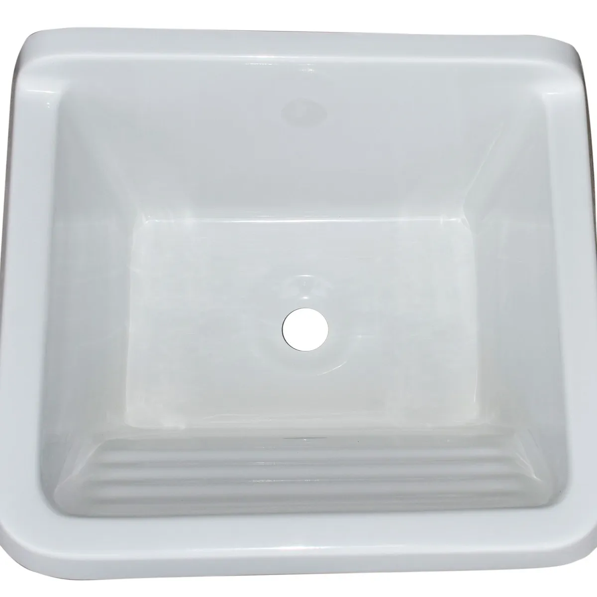 GENERICO - Lavadero Fibra de Vidrio Amazonas 45x40x26cm Blanco