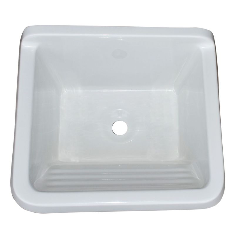 GENERICO - Lavadero Fibra de Vidrio Amazonas 45x40x26cm Blanco