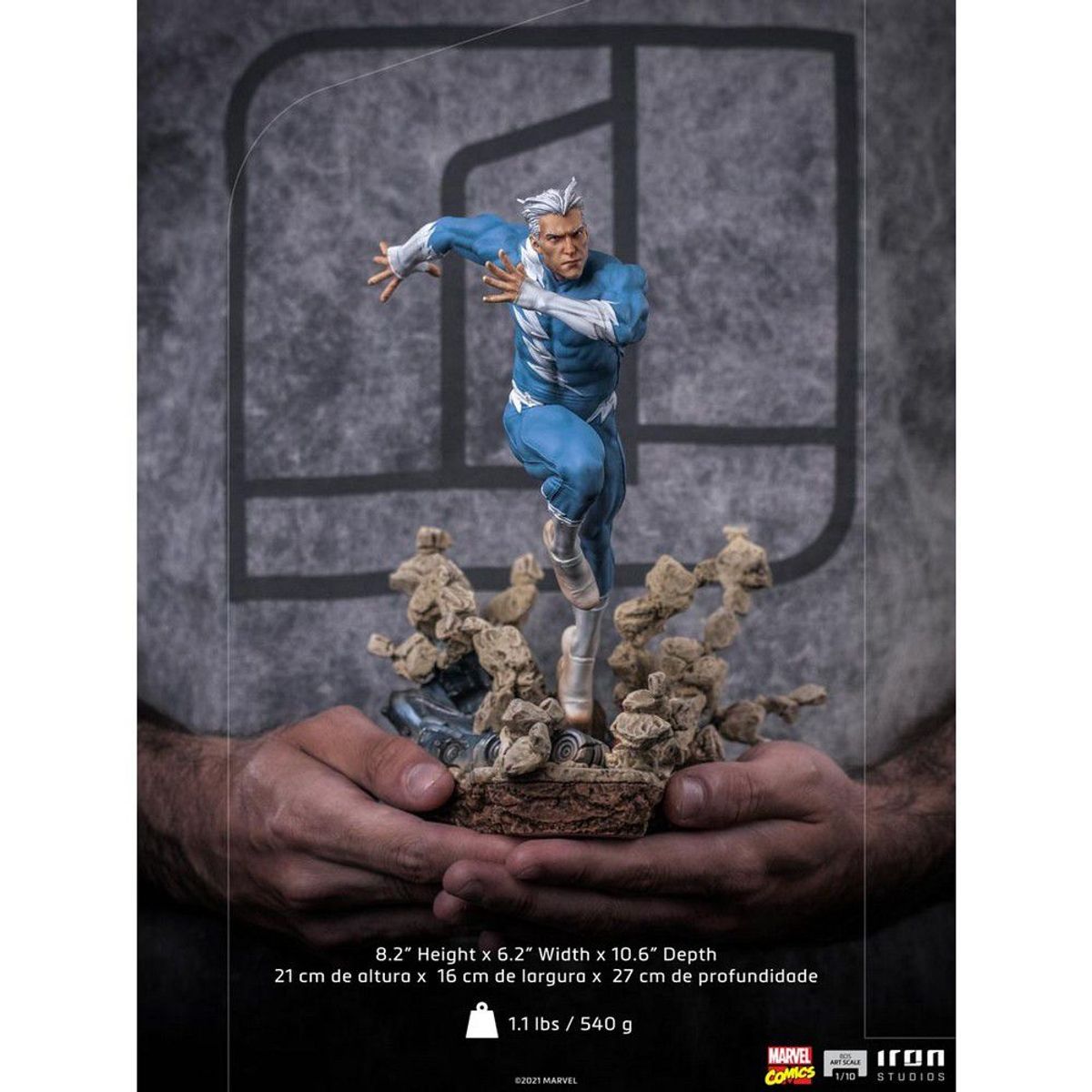 IRON STUDIOS - FIGURA COLECCIONABLE DE XMEN QUICKSILVER BDS 1 10 MARVEL COMICS