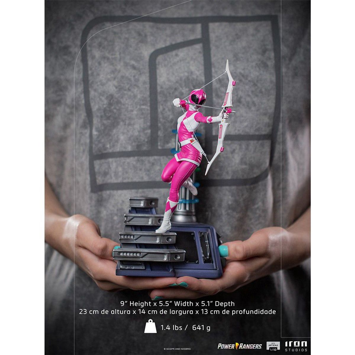 IRON STUDIOS - FIGURA COLECCIONABLE DE PINK RANGER BDS AS 1 10 POWER RANGERS