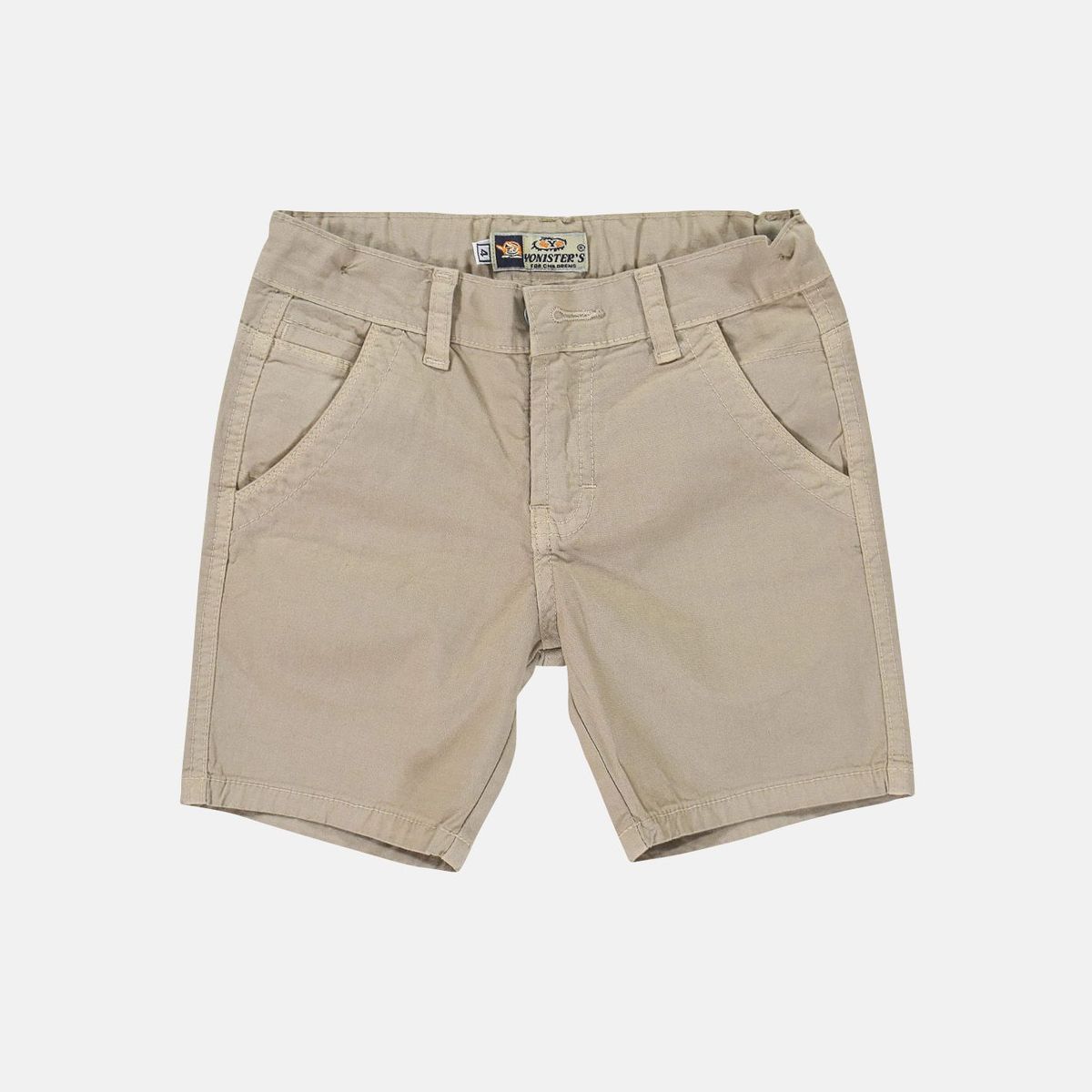 YONISTERS CLOTHING - Short Tafeta Kids Semipitillo Stretch Yonisters Clothing Beige