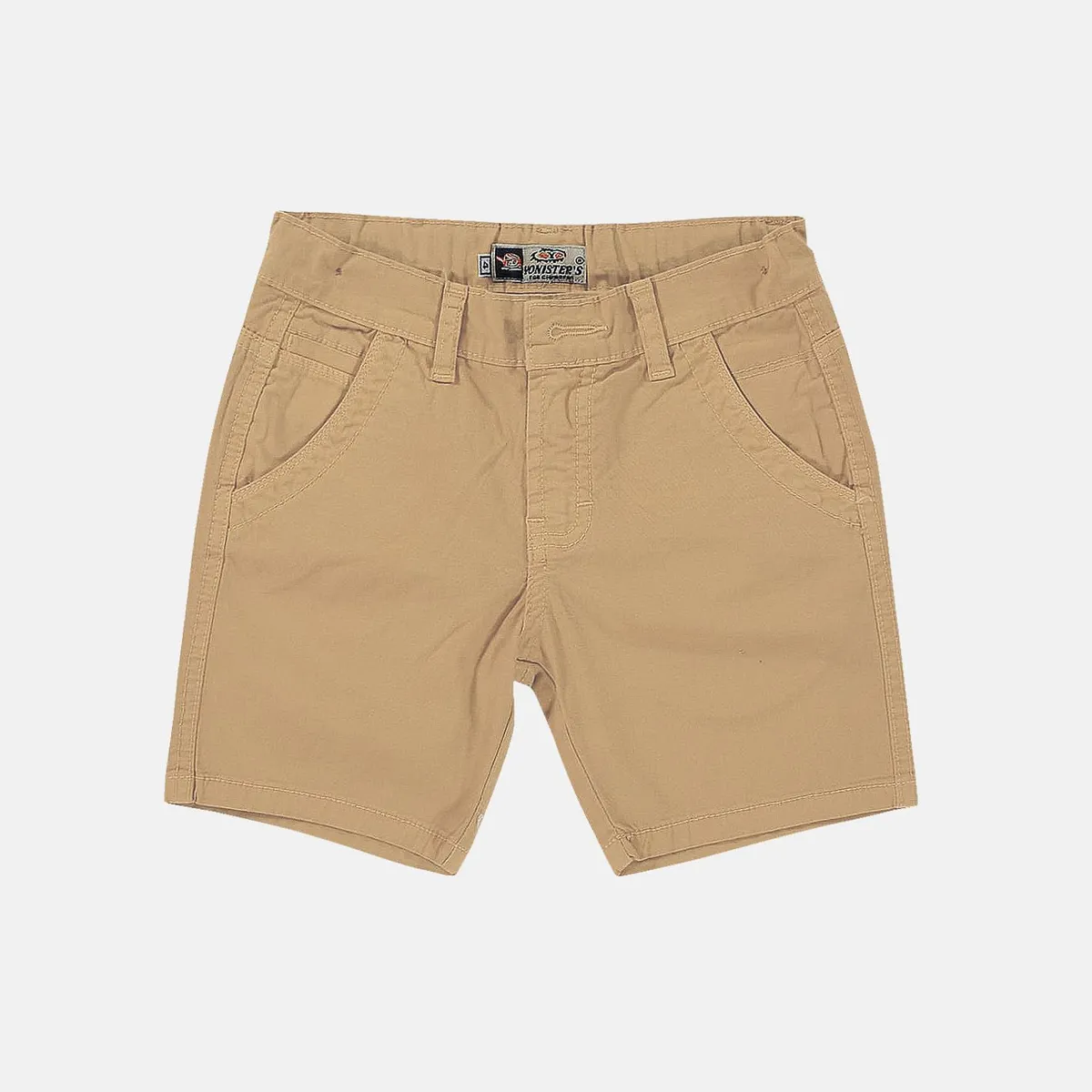 YONISTERS CLOTHING - Short Tafeta Kids Semipitillo Stretch Yonisters Clothing Camel