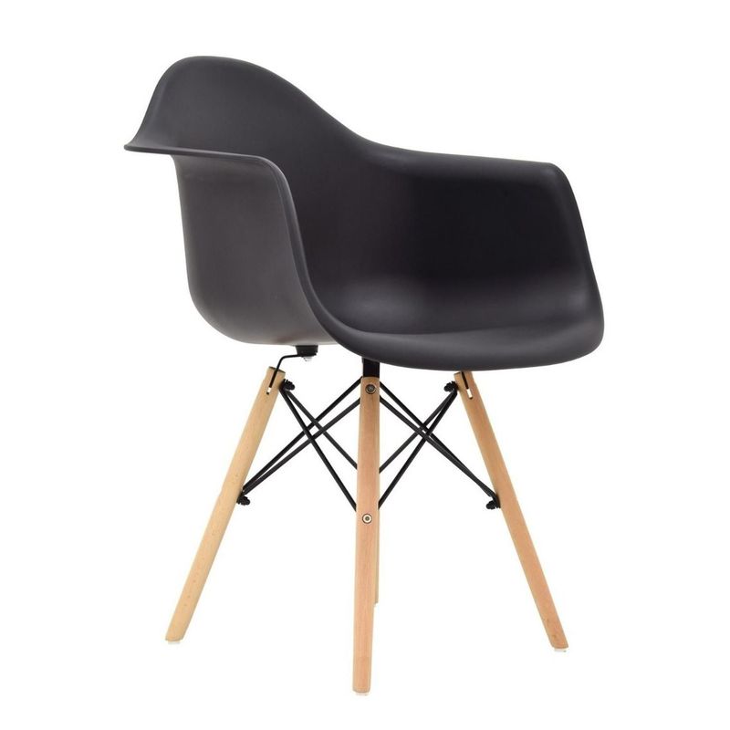BONNO - Silla De Diseño Eames Negro Bonno