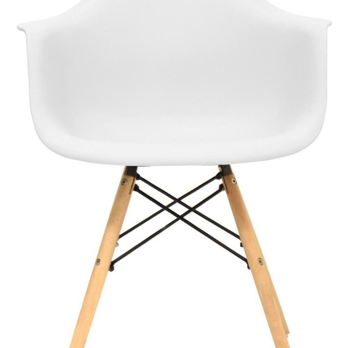 BONNO - Silla De Diseño Eames Con Brazos Blanco Bonno