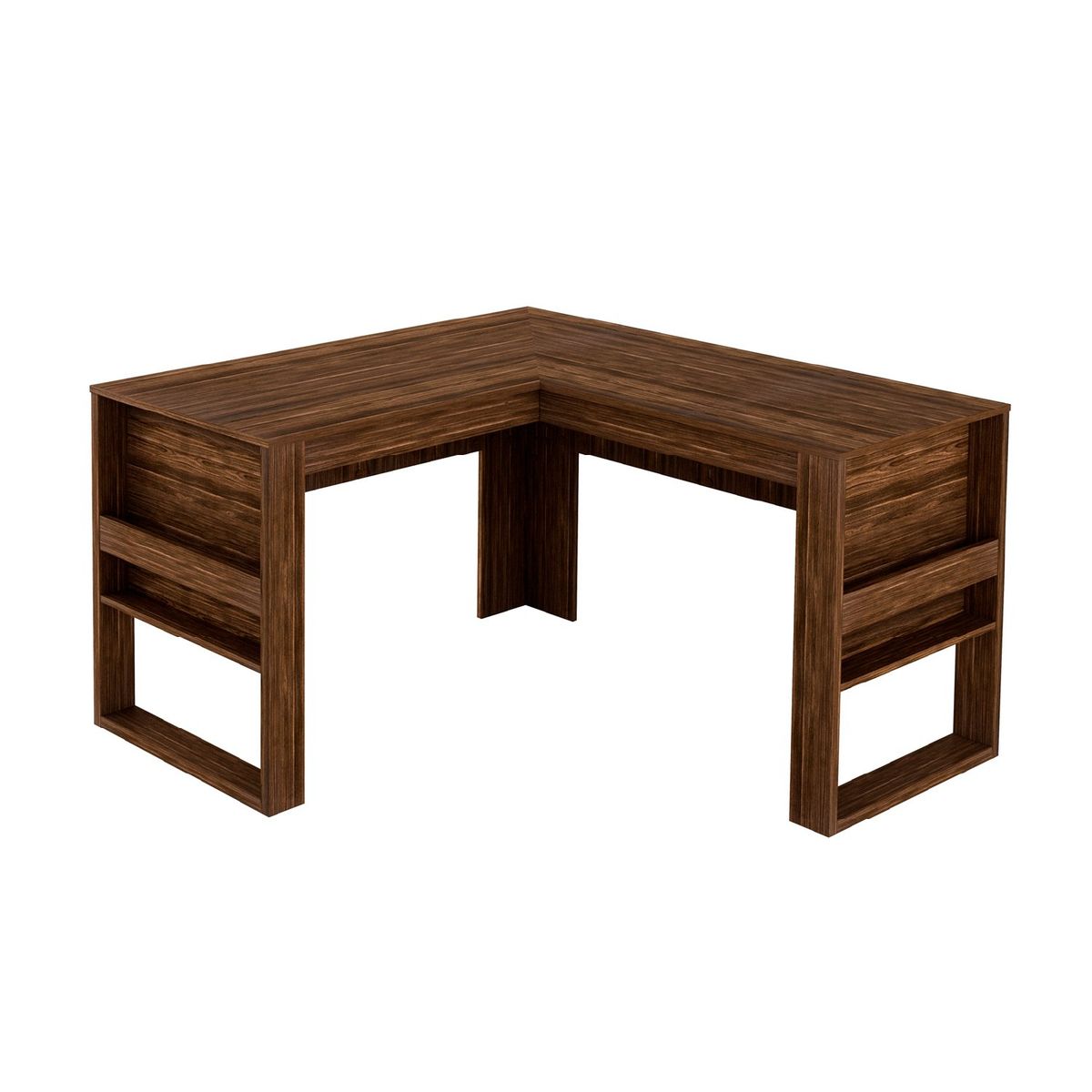 BONNO - Escritorio De Melamina Morris Nogal Bonno