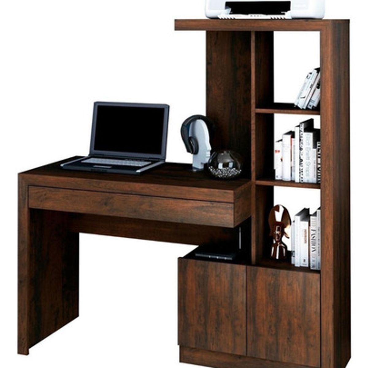 BONNO - Escritorio De Melamina Nolan Rustico Bonno