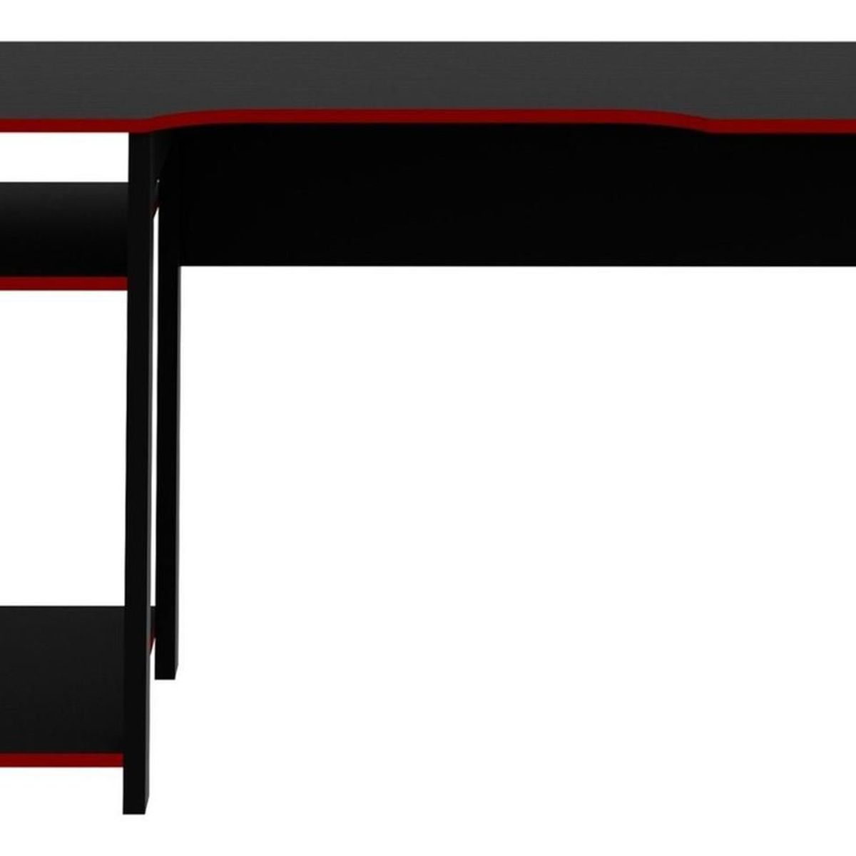 BONNO - Escritorio De Melamina Gamer Sirion Negro/Rojo Bonno