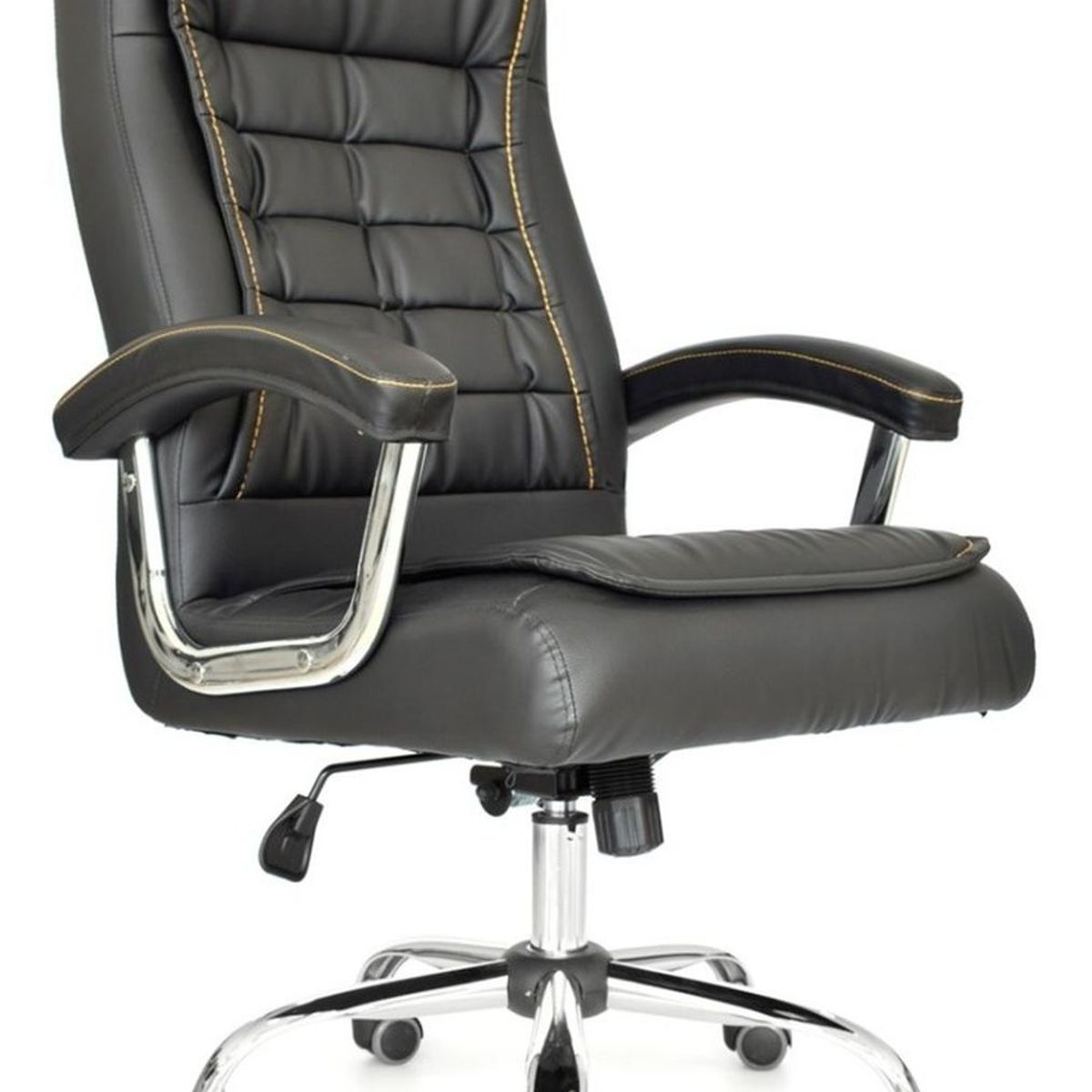BONNO - Sillon De Escritorio Shiny Negro Con Cabecero Bonno