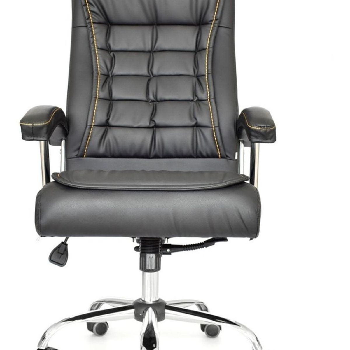 BONNO - Sillon De Escritorio Shiny Negro Con Cabecero Bonno