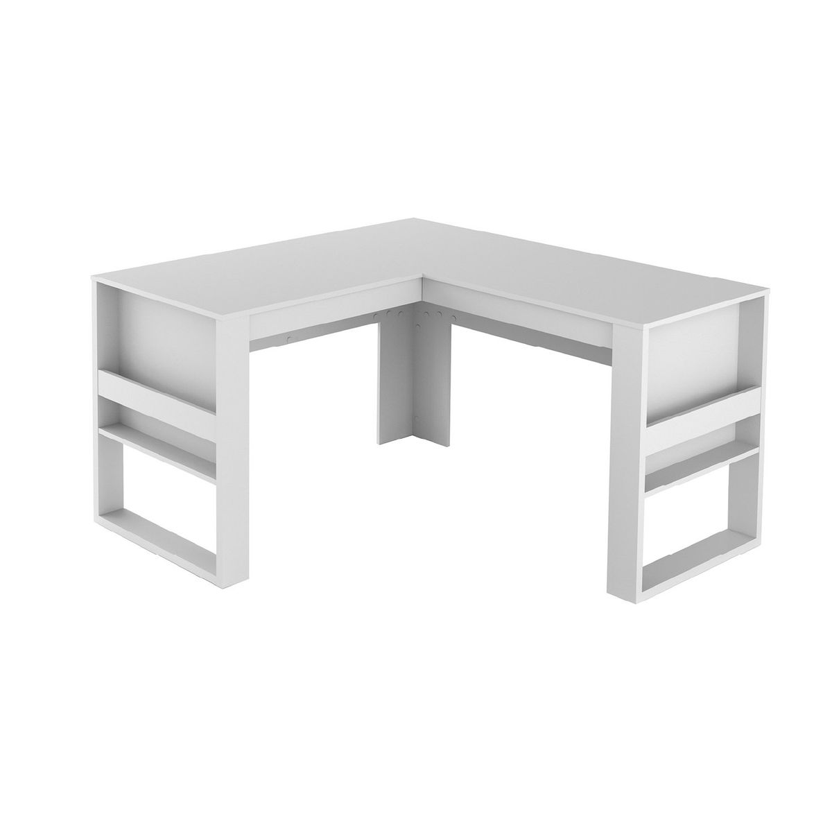 BONNO - Escritorio De Melamina Morris Blanco Bonno