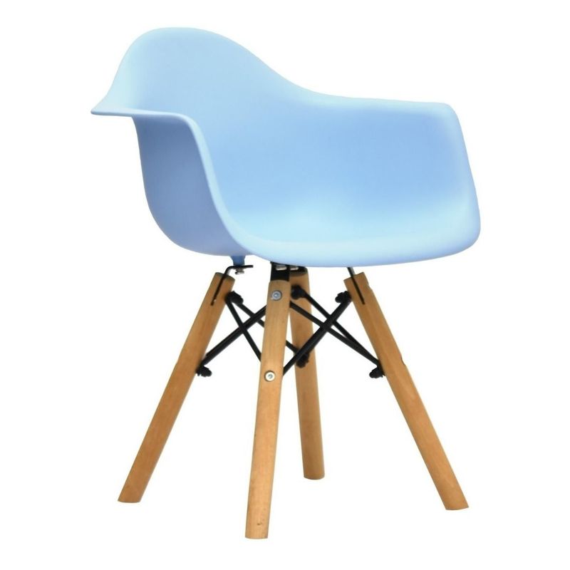 BONNO - Silla De Diseño Eames Para Niños Celeste Con Brazos Bonno